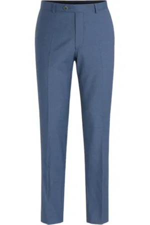 Oscar Jacobson Suit Trousers, male, , 3XL, Slim Fit Wool Trousers