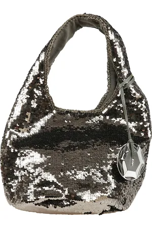 J.W.Anderson Handbags, female, , ONE SIZE, Sequin Shopper Handbag with Metallic Charm