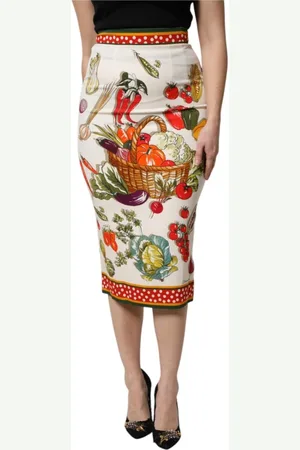 Dolce & Gabbana High Waist Pencil Cut Midi Skirt