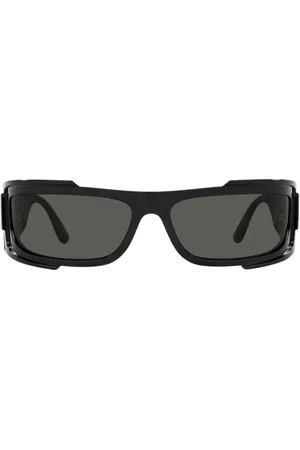 VERSACE Rectangular Sunglasses Dark Grey Frame