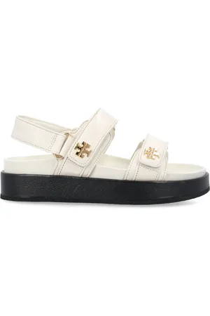 Tory Burch Flat Sandals, female, , 3 UK, Ivory Closed Flat Sandals Kira Aw24