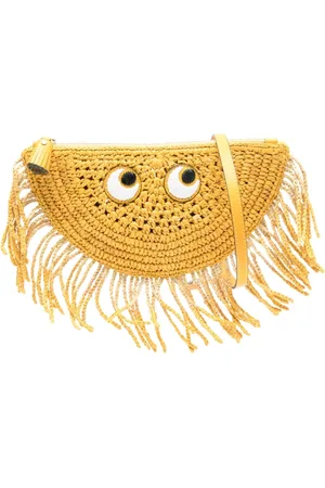 Anya Hindmarch Mustard Fringe Keyring