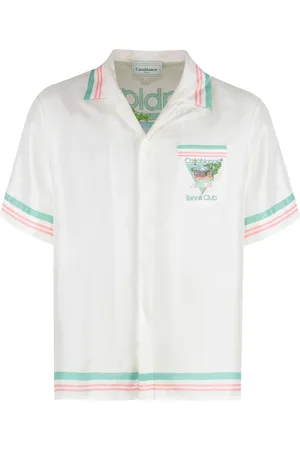 Casablanca Short Sleeve Shirts, male, , M, Silk Shirt with Front Pocket