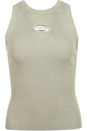 Diesel Round-neck Knitwear, female, , L, Ribbed Knit Tank Top