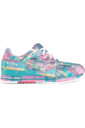 Comme des Garçons Sneakers, male, , 6 2/3 UK, Multicolor Check Trainers Collaboration Lace Closure