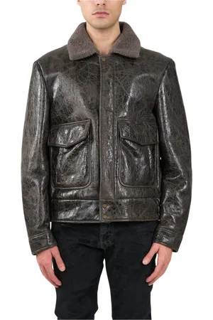 SALVATORE SANTORO Leather Jackets, male, , XL, Shearling Leather Jacket with Zip Closure