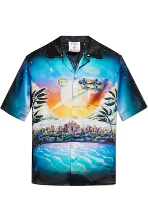 Casablanca Short Sleeve Shirts, male, , L, Silk Shirt