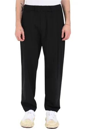 A PAPER KID Wool Blend Elastic Waist Trousers