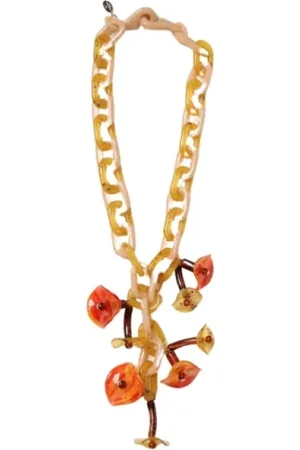 Max Mara Red Synthetic Necklace Model Francis