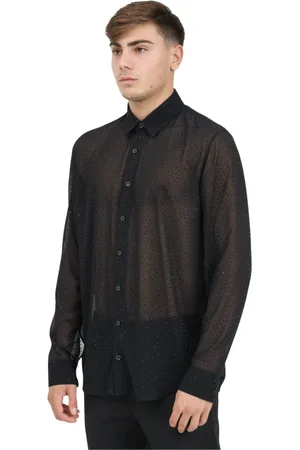 Patrizia Pepe Long Sleeve Shirt with Rhinestone Detail