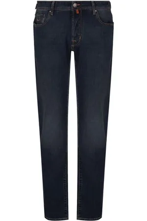 Jacob Cohen Dark Slim Fit Jeans with Orange Stitching