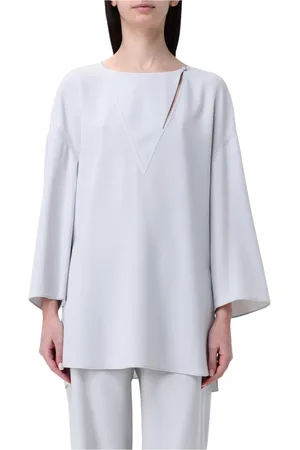 Emporio Armani Blouses, female, , M, Stylish Grey Top