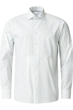Eton Casual Shirts, male, , XL, Palm Tree Slim Fit Shirt