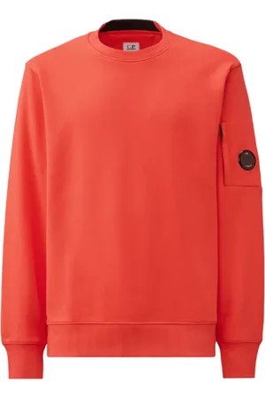 C.P. Company Sweatshirts, male, , L, Red Crew Neck Sweatshirt