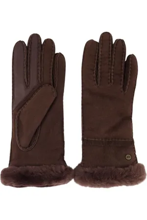 UGG Sheepskin Gloves Burnt Cedar Stylish