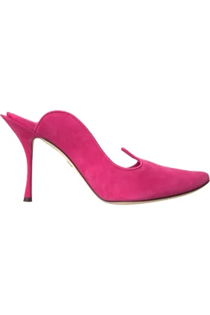 Dolce & Gabbana Fuchsia Suede Heels Sandals