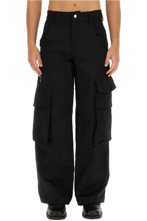 GCDS Wide Trousers, male, , 3XS, Cargo Trousers Regular Fit Cotton Elastane
