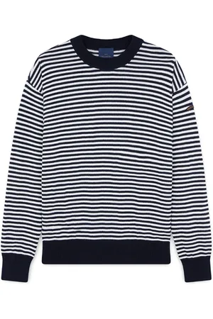 Paul & Shark Round-neck Knitwear, male, , M, Striped Cotton Crewneck Jumper
