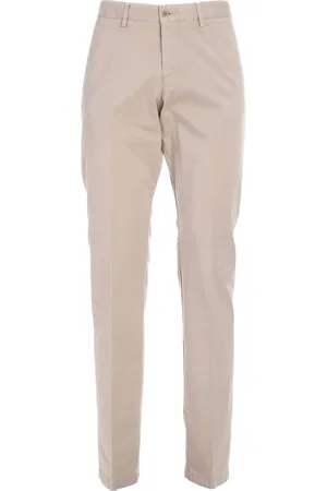 Paul & Shark Beige Stretch Cotton Trousers with Logo