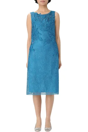 Alberta Ferretti Midi Dresses, female, , S, Turquoise Maxi Dress with V-Neck