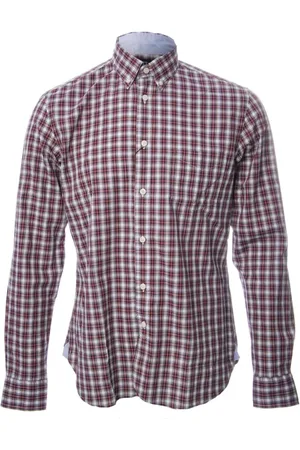 Hackett Casual Shirts, male, , S, Mini Tartan Shirt with Chambray Details