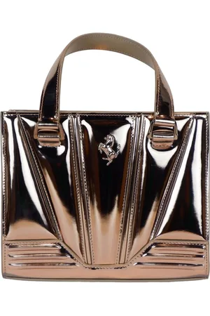 FERRARI Tote Bags, female, , ONE SIZE, Iconic Logo Leather Handbag with Magnetic Closure