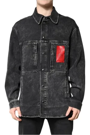 Dolce & Gabbana Cotton Stretch Denim Jacket with Logo