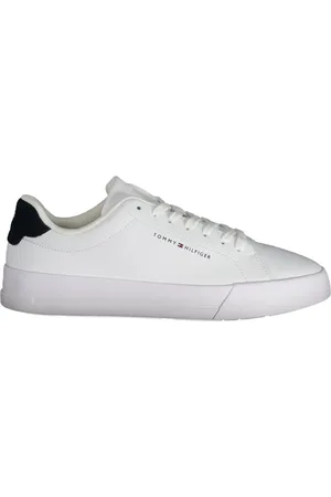 Tommy Hilfiger Sneakers, male, , 6 UK, Sporty Lace-Up Trainers with Blue Details