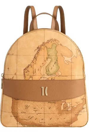 ALVIERO MARTINI 1A CLASSE Classic Geo Leather Backpack