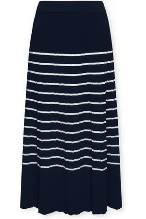 Elena Miro Midi Skirts, female, , M, Longuette skirt, pleated and striped