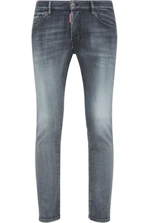 Dsquared2 Skinny Jeans, male, , L, Grey Skater Jeans with Logo Patch