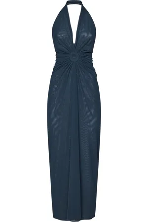 FISICO Halterneck Tulle Maxi Dress