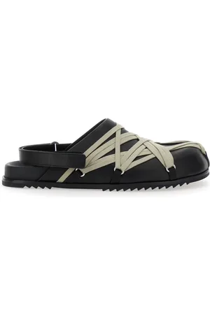 Rick Owens Clogs, male, , 6 UK, Megalaced Sandals with Oversize Laces