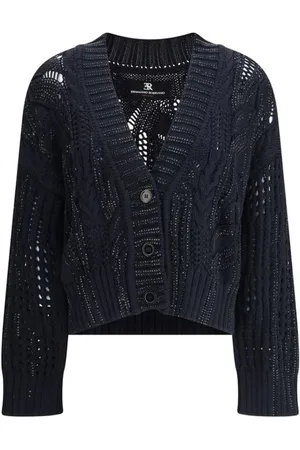 ERMANNO SCERVINO Cardigans, female, , S, Sparkling Rhinestone Cardigan with V-Neck