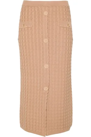 Twin-Set Midi Skirts, female, , M, Cable Knit Skirt