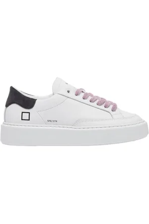 D.A.T.E. Sneakers, female, , 4 UK, Beige Leather Sneaker with Side Logo