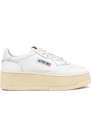 Autry Vintage Platform Leather Trainers