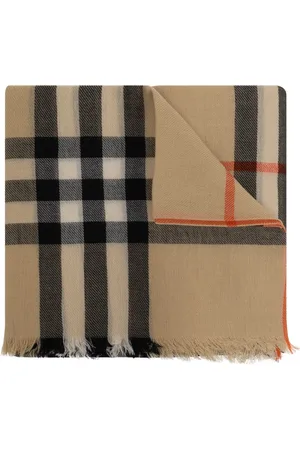 Burberry Winter Scarves, unisex, , ONE SIZE, Wool scarf with check pattern