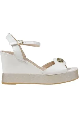 Liu Jo Wedges, female, , 7 UK, Cream Leather Sandal for Women