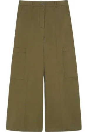 Max Mara Canvas cotton cropped Trousers, Quiz model