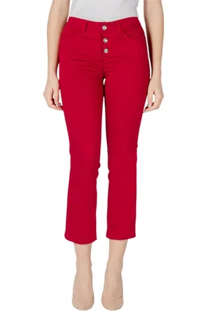 Liu Jo Cropped Trousers, female, , W28, Zip Button Trousers with Pockets