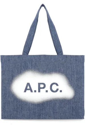 A.P.C. Denim Shopping Bag with Logo