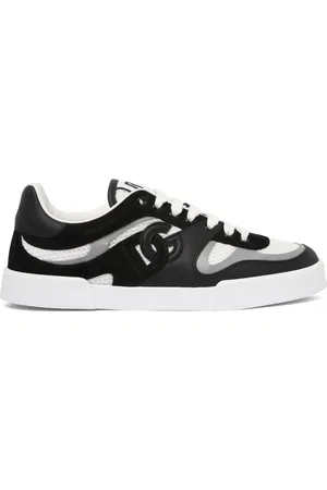 Dolce & Gabbana Sneakers, male, , 8 1/2 UK, Black Portofino Trainers Mesh Panel Design