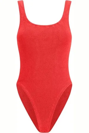 Hunza G One-piece, female, , ONE SIZE, Square Neckline Crinkle Swimsuit