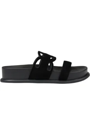 Liu Jo Leather Strap Slide Slippers