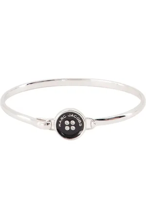 Marc Jacobs Bracelets, female, , ONE SIZE, Silver Button Hinge Bracelet - Metal