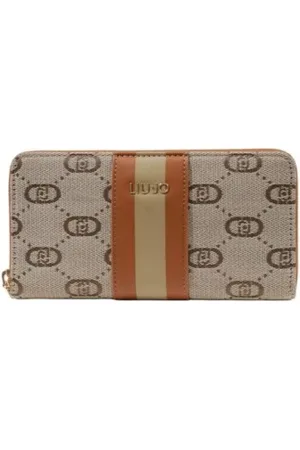 Liu Jo Beige Polyester Wallet with Multiple Compartments