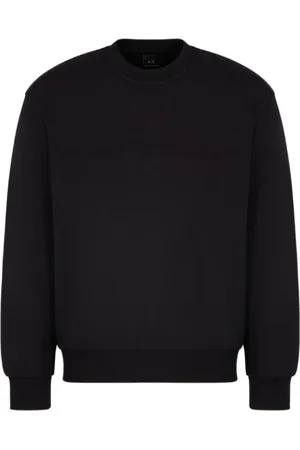 Armani Exchange Sweatshirts, male, , XS, Cotton Crewneck Sweatshirt Embroidered Logo