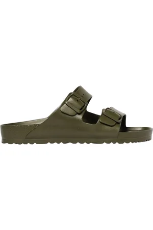 Birkenstock Comfortable Slide Sandals in Khaki