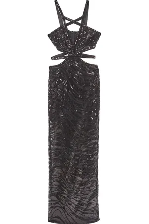 Roberto Cavalli Maxi Dresses, female, , XS, Tiger Lace Maxi Dress